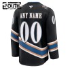 Barn Ishockey Washington Capitals tröja med eget tryck Fanatics Premium 2024-25 Svart Tredje